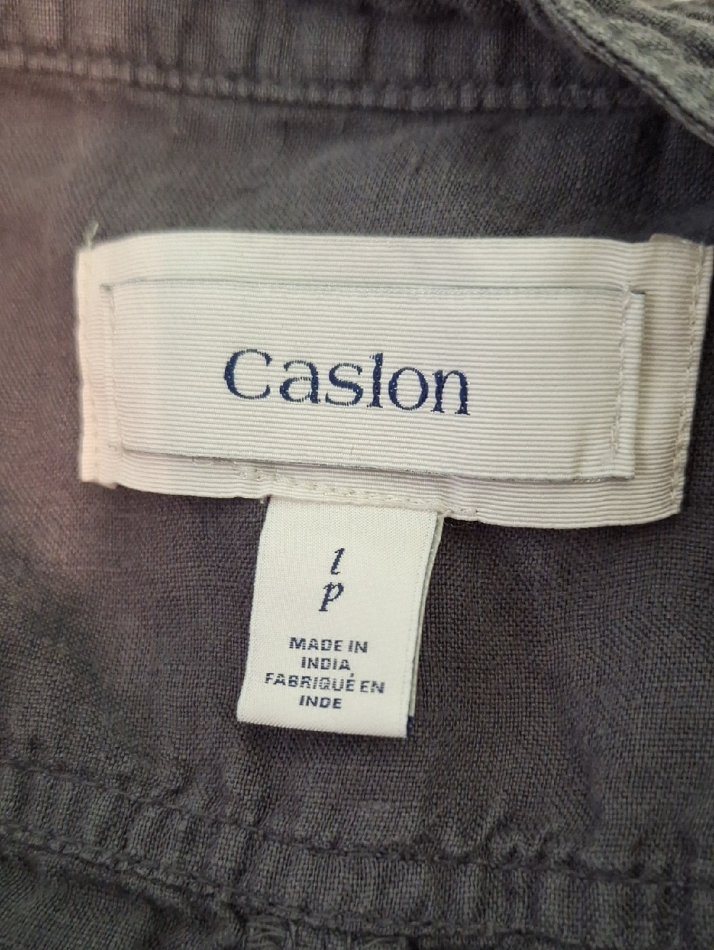 Caslon 100% Linen Gray Zip Up Fashion Vest Size Large - Picture 6 of 7